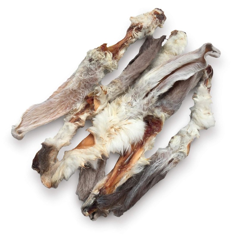 bePure Oreilles de lapin avec poils article à mâcher pour chiens