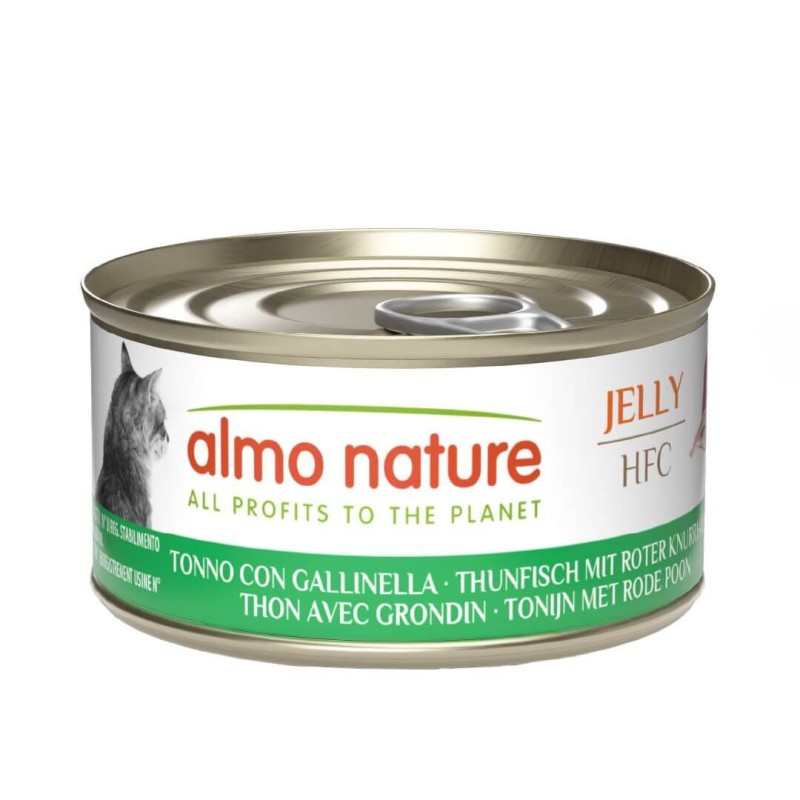 Almo Nature HFC Jelly Thon avec Grondin Rouge aliment humide pour chats