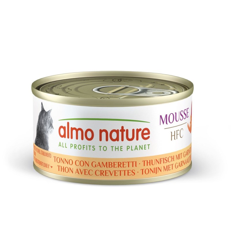Almo Nature HFC Mousse thon et crevettes aliment humide pour chats