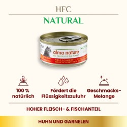 Almo Nature HFC Natural aliment humide pour chats poulet et crevettes