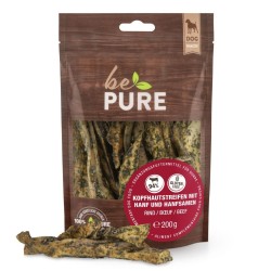bePure Bandes de tête de bœuf au chanvre pour chiens