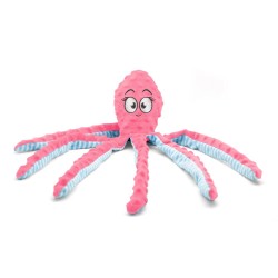 Peluche pieuvre rose Bublimex pour chiens