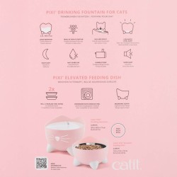 Catit Pixi Fountain Combo Kit distributeur rose pour chats