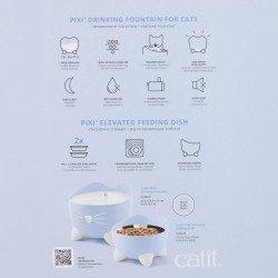 Catit Pixi Fountain Combo Kit distributeur bleu pour chats