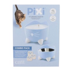 Catit Pixi Fountain Combo Kit distributeur bleu pour chats